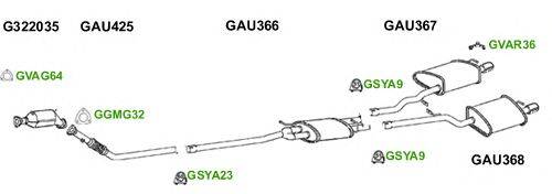 Система выпуска ОГ GT Exhaust 6029