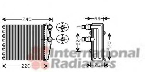 Теплообменник, отопление салона VAN WEZEL 43006380