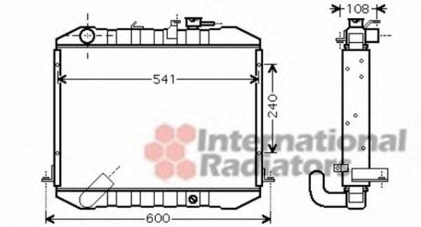 Радиатор, охлаждение двигателя VAN WEZEL 53002372