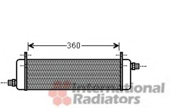 масляный радиатор, двигательное масло VAN WEZEL 43003464