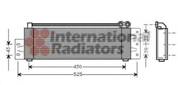 масляный радиатор, двигательное масло VAN WEZEL 43003207