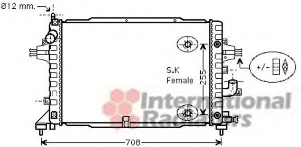 Радиатор, охлаждение двигателя VAN WEZEL 37002467