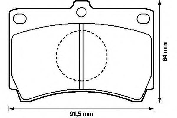Комплект тормозных колодок, дисковый тормоз JURID 572143J