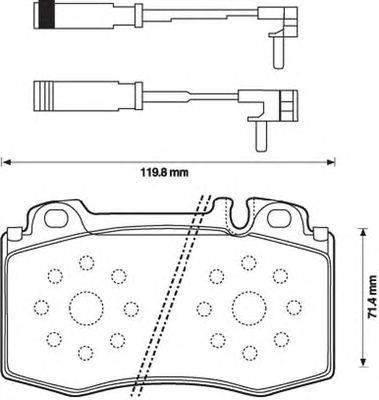 Комплект тормозных колодок, дисковый тормоз JURID 573152JC