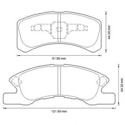 Комплект тормозных колодок, дисковый тормоз BENDIX 572615B