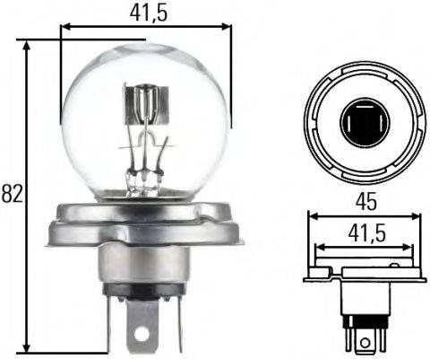 Лампа накаливания, основная фара; Лампа накаливания, основная фара HELLA 8GD 002 088-071