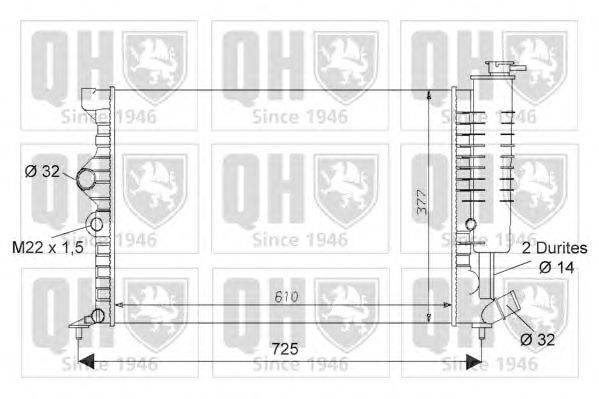 Радиатор, охлаждение двигателя QUINTON HAZELL QER1509