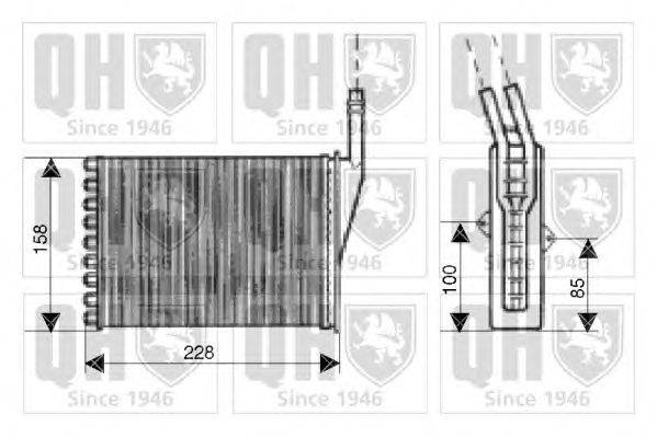 Теплообменник, отопление салона QUINTON HAZELL QHR2146