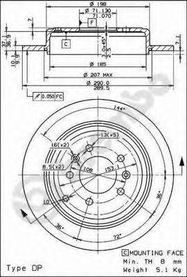 Тормозной диск BREMBO 08.7716.20