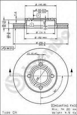 Тормозной диск BREMBO 09503310