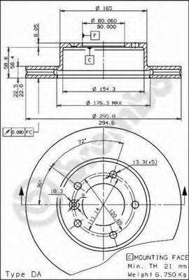 Тормозной диск BREMBO 09.5529.10