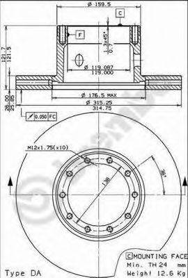 Тормозной диск BREMBO 09.5797.10