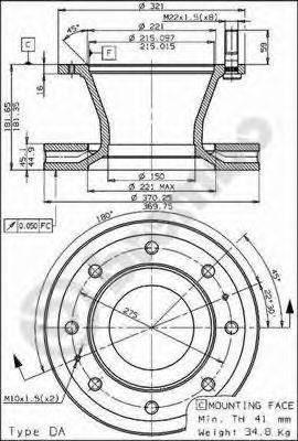 Тормозной диск BREMBO 09.7316.20