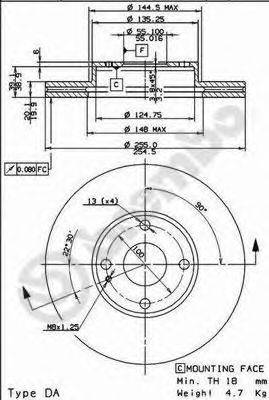 Тормозной диск BREMBO 09.7379.10