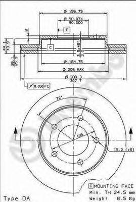 Тормозной диск BRECO BS8346