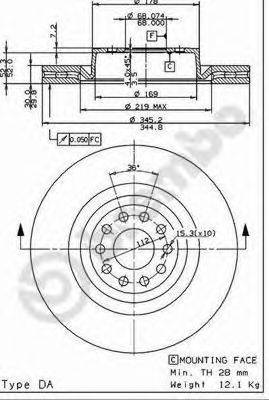 Тормозной диск BREMBO 09.7941.11