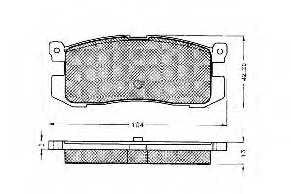 Комплект тормозных колодок, дисковый тормоз PEX 7.003