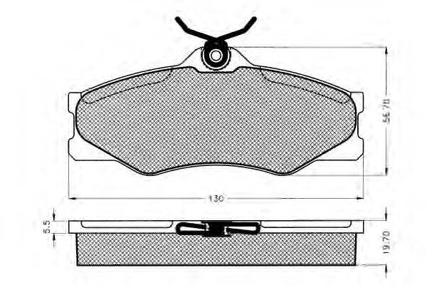 Комплект тормозных колодок, дисковый тормоз PEX 7.031