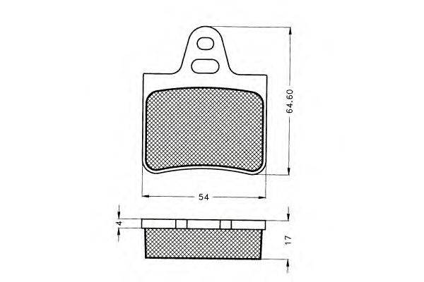 Комплект тормозных колодок, дисковый тормоз PEX 7.036