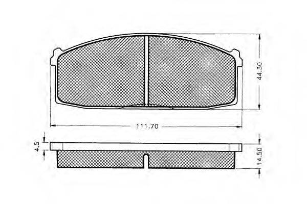 Комплект тормозных колодок, дисковый тормоз PEX 7052