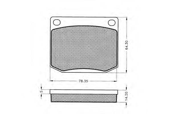 Комплект тормозных колодок, дисковый тормоз PEX 20402