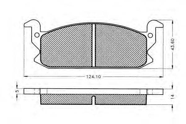 Комплект тормозных колодок, дисковый тормоз PEX 7073