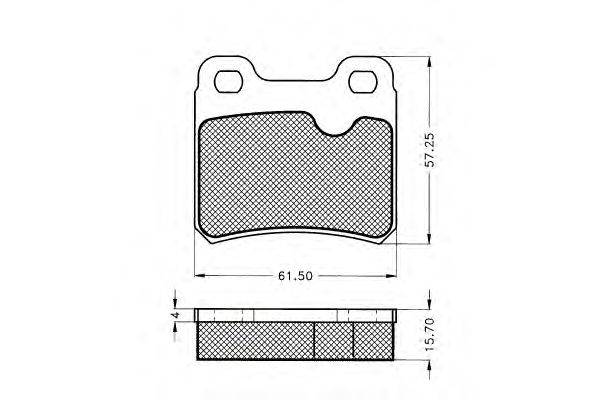 Комплект тормозных колодок, дисковый тормоз PEX 7.100