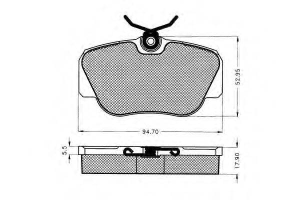 Комплект тормозных колодок, дисковый тормоз PEX 7.114
