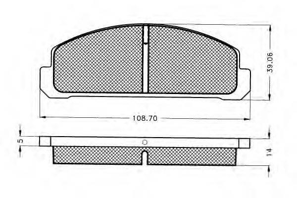 Комплект тормозных колодок, дисковый тормоз PEX 7.123