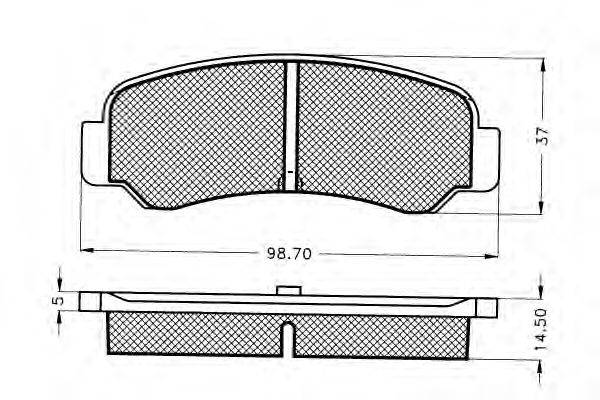 Комплект тормозных колодок, дисковый тормоз PEX 7130
