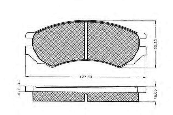 Комплект тормозных колодок, дисковый тормоз PEX 7154