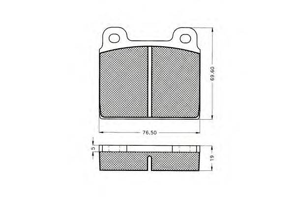 Комплект тормозных колодок, дисковый тормоз PEX 7.162