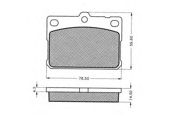 Комплект тормозных колодок, дисковый тормоз PEX 7.169