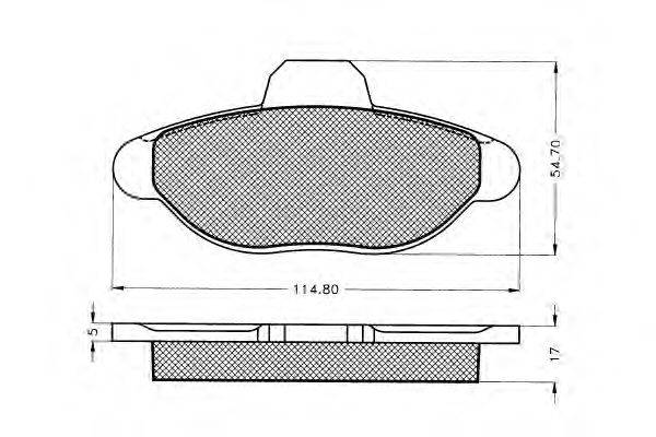 Комплект тормозных колодок, дисковый тормоз PEX 7.174