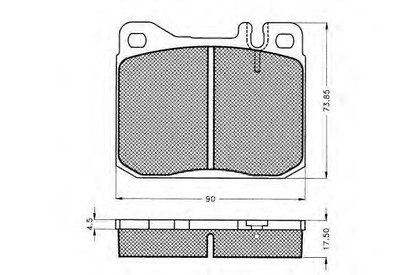 Комплект тормозных колодок, дисковый тормоз MERCEDES-BENZ 4202000199