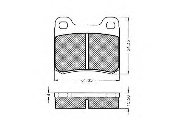 Комплект тормозных колодок, дисковый тормоз PEX 7.203