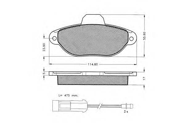 Комплект тормозных колодок, дисковый тормоз PEX 7.227
