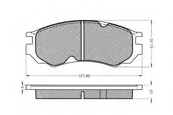 Комплект тормозных колодок, дисковый тормоз PEX 7.242