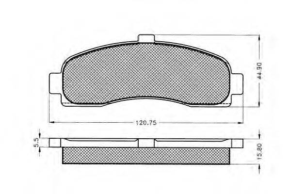 Комплект тормозных колодок, дисковый тормоз PEX 21626