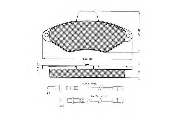 Комплект тормозных колодок, дисковый тормоз PEX 21631