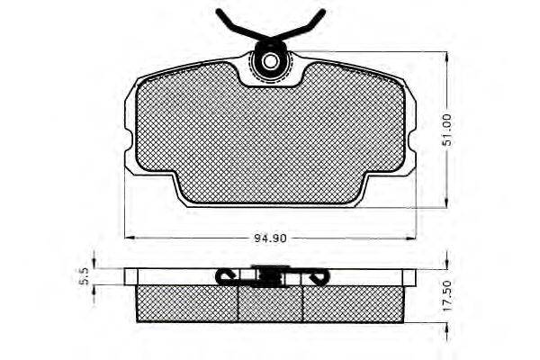 Комплект тормозных колодок, дисковый тормоз PEX 7.307