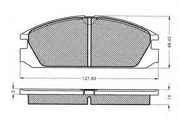 Комплект тормозных колодок, дисковый тормоз PEX 7325