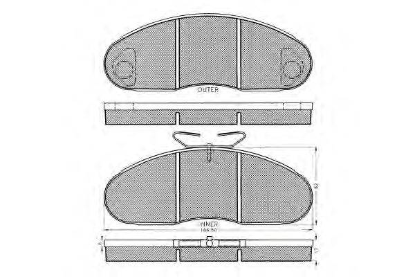 Комплект тормозных колодок, дисковый тормоз PEX 7.342