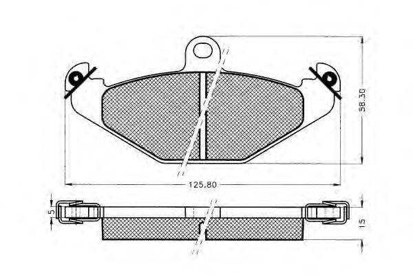 Комплект тормозных колодок, дисковый тормоз PEX 7.348