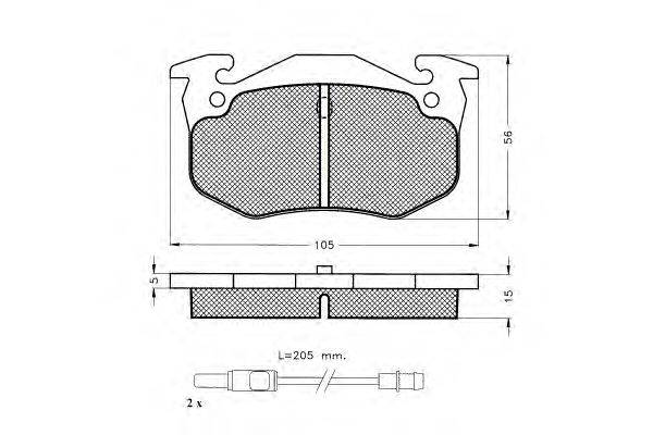 Комплект тормозных колодок, дисковый тормоз PEX 20315