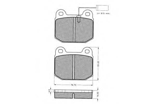 Комплект тормозных колодок, дисковый тормоз PEX 20373