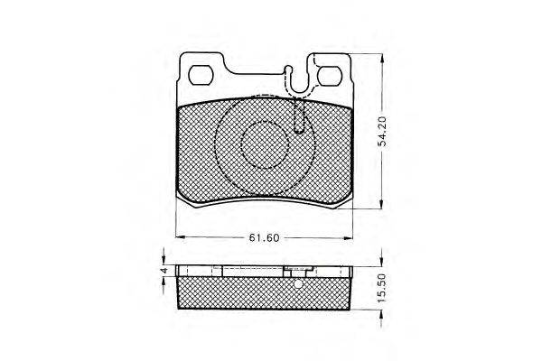 Комплект тормозных колодок, дисковый тормоз PEX 7.378