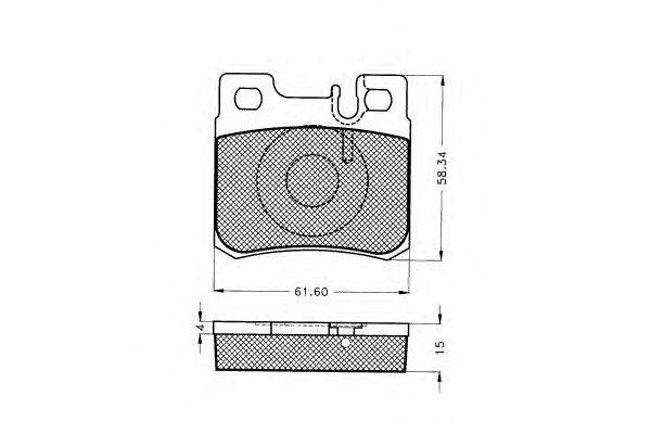 Комплект тормозных колодок, дисковый тормоз PEX 7.382