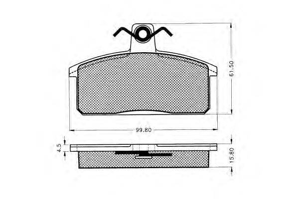 Комплект тормозных колодок, дисковый тормоз PEX 21418