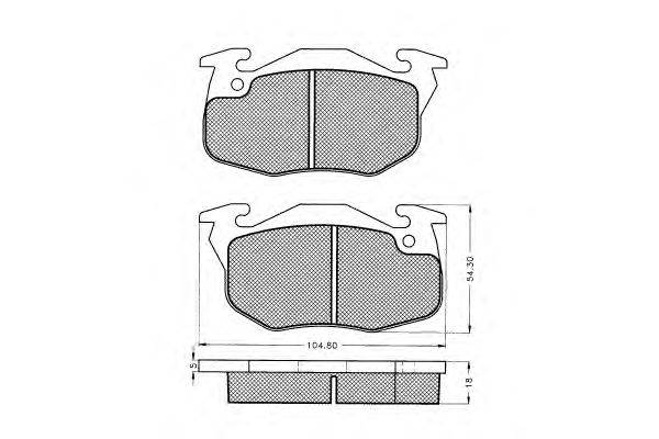 Комплект тормозных колодок, дисковый тормоз PEX 7.429